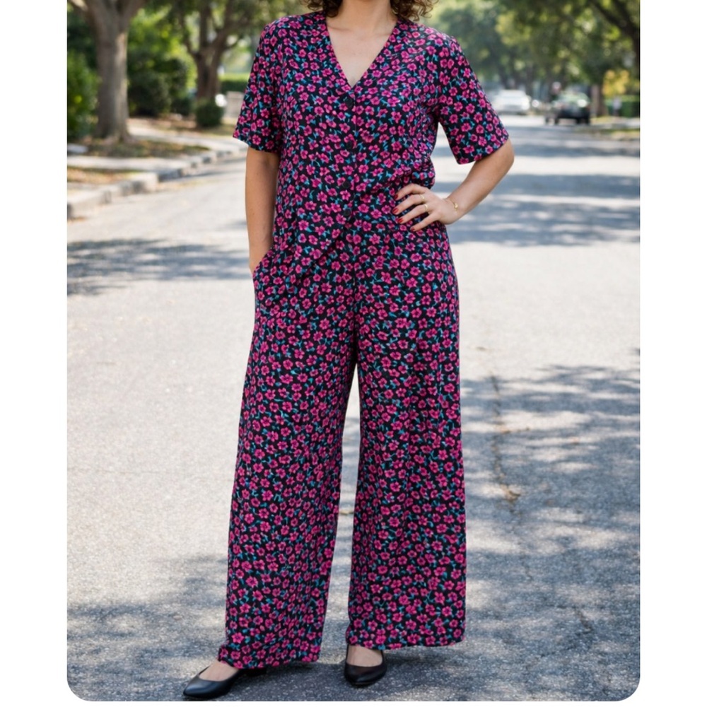 Vintage 80’s Leslie Fay Two Piece Floral Set